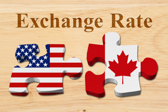 The exchange rate from the US dollar to the Canadian dollar