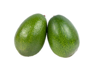 Fresh organic avocado isolated on the white. Tropical exotic food.