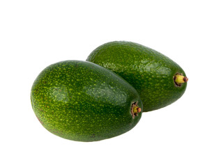 Fresh organic avocado isolated on the white. Tropical exotic food.
