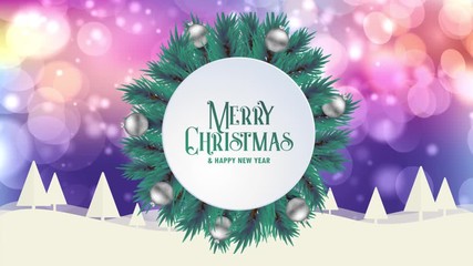 Merry Christmas greeting card animation