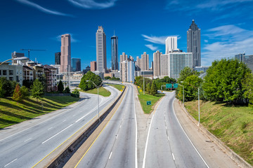 Skyline of Atlanta from Jackson Street Bridge