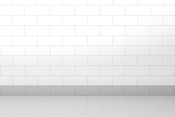 3D render of an empty bathroom.