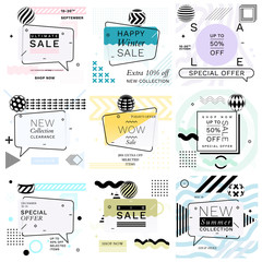 Naklejka premium Modern Promotion Square Web Banners