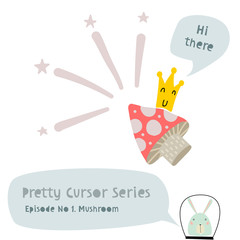 Series of cute funny cursors or pointers for children
