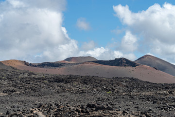 Timanfaya volcanic area in Lanzarote, Canary Islands, Spain