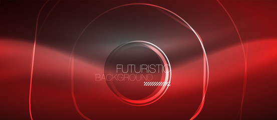 Black and glowing color lines neon design, magin techno template background