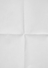 White sheet of paper folded texture