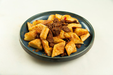 Flavor naan Fried meat