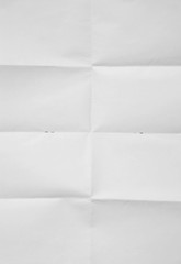 White sheet of paper folded texture