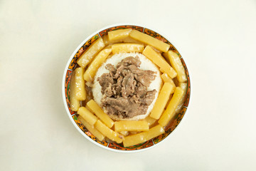 Kazakh potatoes cover rice