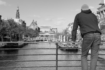 Person on the bridge