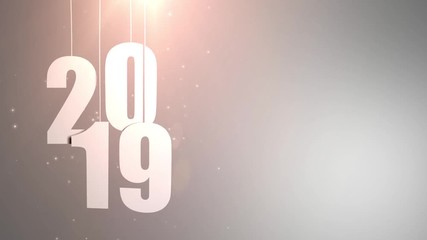 Happy New Year 2019 white paper numbers