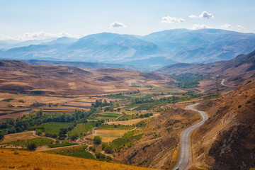 Landscape with mountain serpentine, Armenia