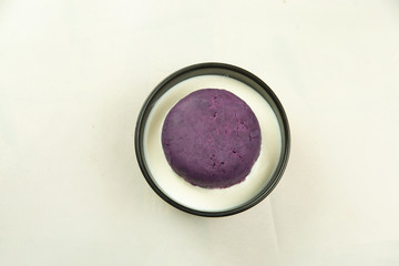 Sour cream purple potato puree