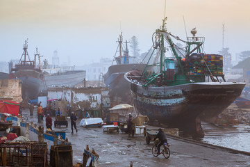 In the old fishing port of Essaouira.