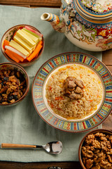 Xinjiang's hand grasping rice