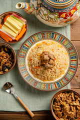 Xinjiang's hand grasping rice