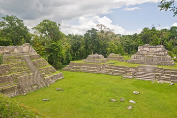 Maya archaeological site Caracol located in Western Belize in Central America