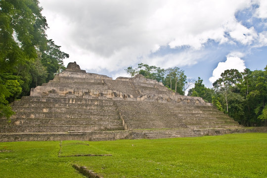Maya archaeological site Caracol located in Western Belize in Central America