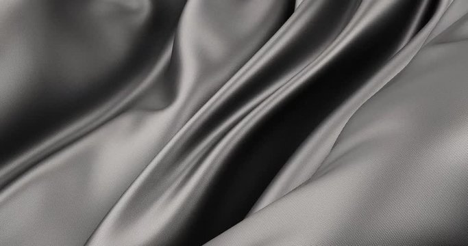 Black drapery Silk fabric in the wind. luxury background. slow motion 60fps 4k