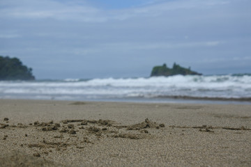 Sand beach in the caribbean