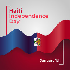 Haiti Independence Day Vector Template Design Illustration