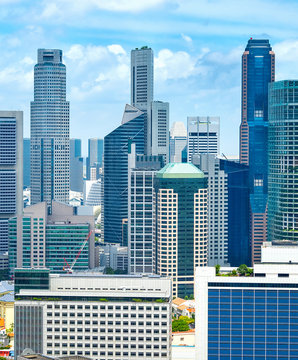 Singapore business and residential areas