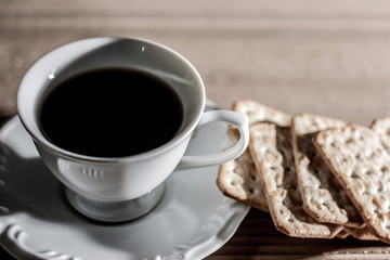 cup of coffee and cookies