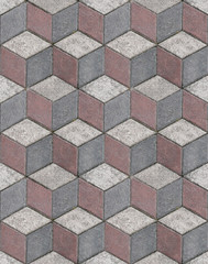 hexagonal tiles creating a three dimensional seamless pattern