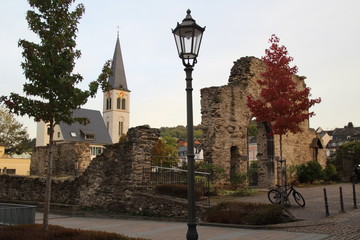 Blick auf das Römerkastell in Boppard am Rhein