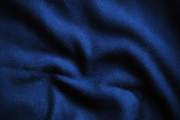 Fototapeta na wymiar Texture of deep blue fleece