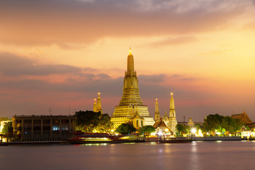 Wat Arun Temple in Bangkok Thailand 