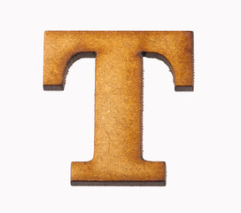 Alphabet in wood - Letter T