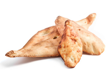 Pita bread isolated on white background