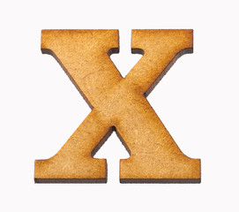 Alphabet in wood - Letter X