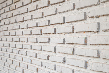 Details of white brick wall