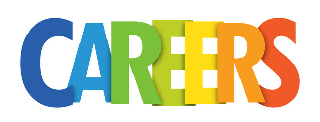 CAREERS colorful typography banner