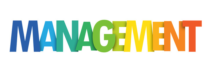 MANAGEMENT colorful typographic banner