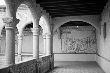 Columns and Arches of the Architecture at Ex Convent of Acolman near Mexico City