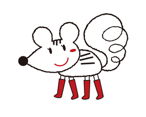 お洒落なシマリスさん