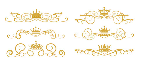 Design Elements, Gold, Vector Set