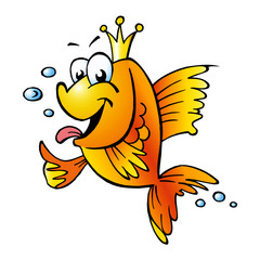 goldfish with crown