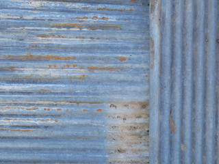 abstract metal wall background,rusty zinc roof,dirty gray steel wall