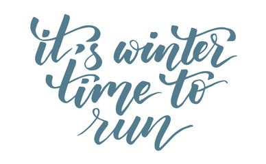 It's winter time to run brush calligraphy