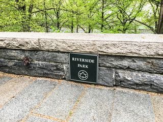 riverside park in the early morning at New York, US