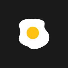 Fried egg logo graphic design template vector illustration