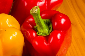 colorful mix of the freshest red and yellow paprika, bell pepper