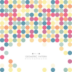 Abstract colorful round cube pattern background.