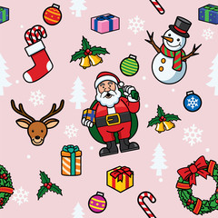 seamless christmas cartoon pattern