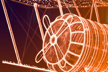 Festive retro plane
